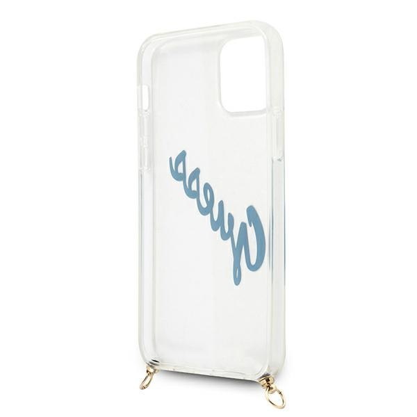 Guess GUHCP12SCRTVSBL iPhone 12 mini 5,4" niebieski/blue hardcase Script